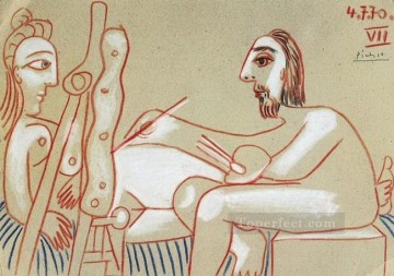 El artista y su modelo L artista et son modele 4 1970 cubista Pablo Picasso Pinturas al óleo